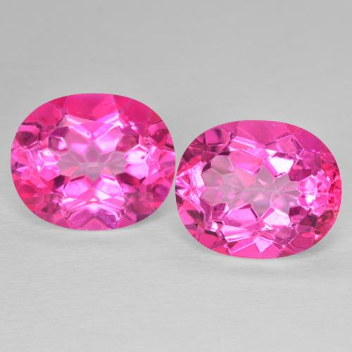12.37ctw Natürlicher Tiefes Magenta Topas, Oval, VVS-VS