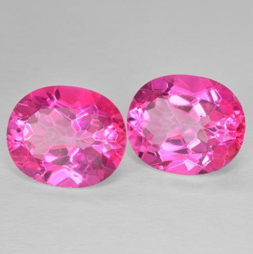 12.37 ct natürliche Tiefes Magenta Topas-Edelsteine, Oval, VVS-VS