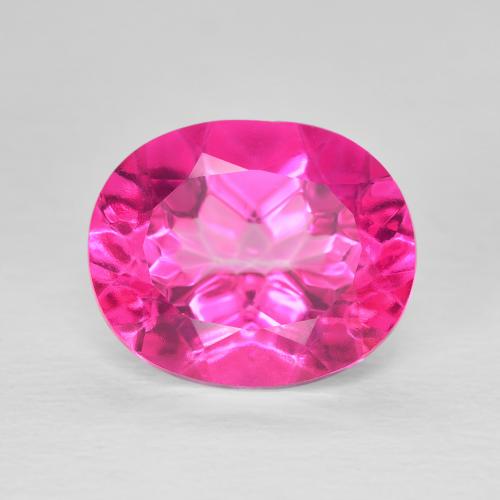 6.38ct Natürlicher pink Topas, Oval, VVS-VS