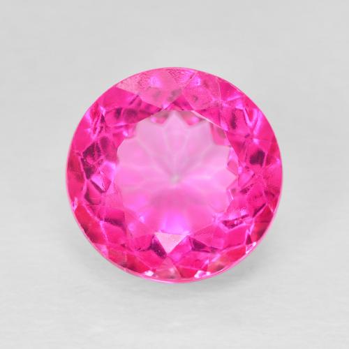 6.75ct Natürlicher Tiefes Magenta Topas, Runden, VVS