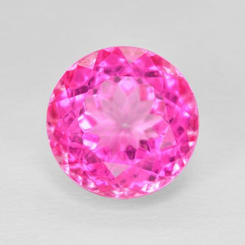7.09ct Natürlicher Tiefes Magenta Topas, Runden, VVS
