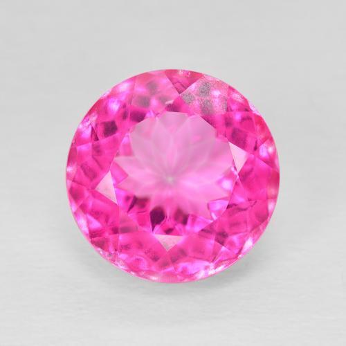 6.82ct Natürlicher Dunkelpink Topas, Runden, VVS