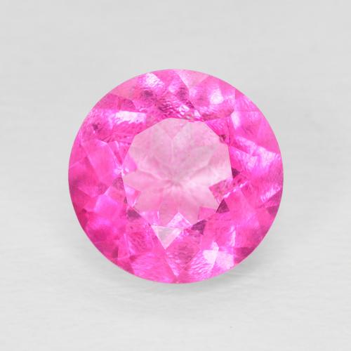 3.37ct Natürlicher Dunkelpink Topas, Runden, VVS-VS