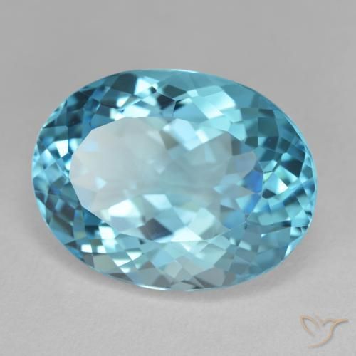 9,17 ctw natürlicher Swiss Blue Topas, Oval, VVS-VS
