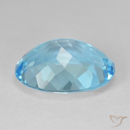 9,17 ctw natürlicher Swiss Blue Topas, Oval, VVS-VS
