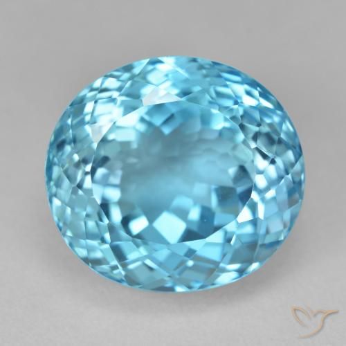 25.54ct Natürlicher Swiss Blue Topas, Oval, VVS-VS