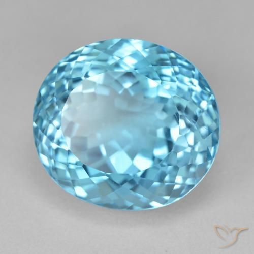 9,17 ctw natürlicher Swiss Blue Topas, Oval, VVS-VS