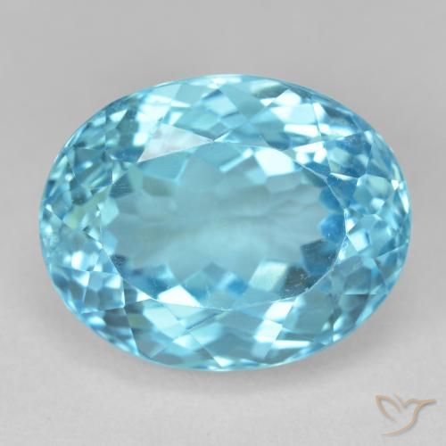 22.94ct Natürlicher Swiss Blue Topas, Oval, VS