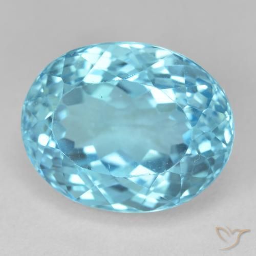 9,17 ctw natürlicher Swiss Blue Topas, Oval, VS