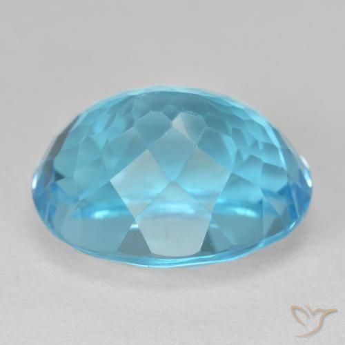 9,17 ctw natürlicher Swiss Blue Topas, Oval, VS