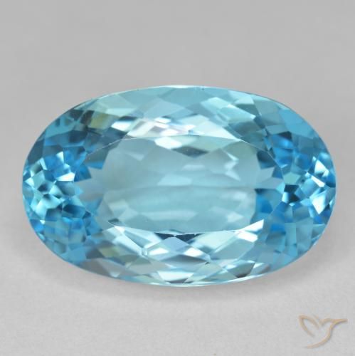 22.20ct Natürlicher Swiss Blue Topas, Oval, VVS-VS