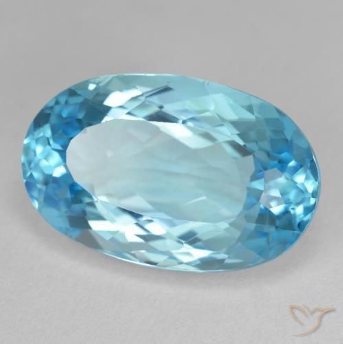 9,17 ctw natürlicher Swiss Blue Topas, Oval, VVS-VS