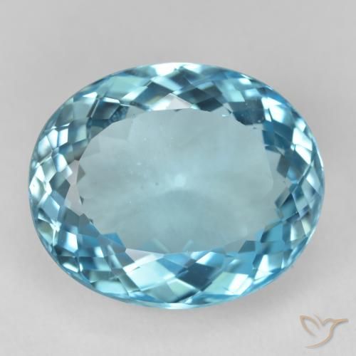 23.21ct Natürlicher Swiss Blue Topas, Oval, VS