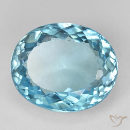 9,17 ctw natürlicher Swiss Blue Topas, Oval, VS