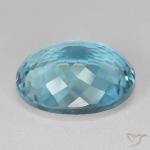 9,17 ctw natürlicher Swiss Blue Topas, Oval, VS