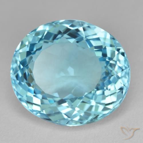 9,17 ctw natürlicher Swiss Blue Topas, Oval, VS