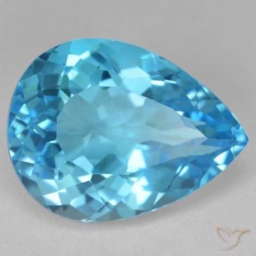 9,17 ctw natürlicher Swiss Blue Topas, Birnenform, VVS-VS