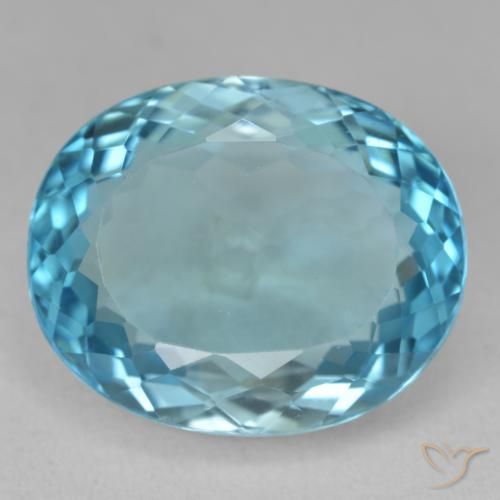 9,17 ctw natürlicher Swiss Blue Topas, Oval, VVS-VS