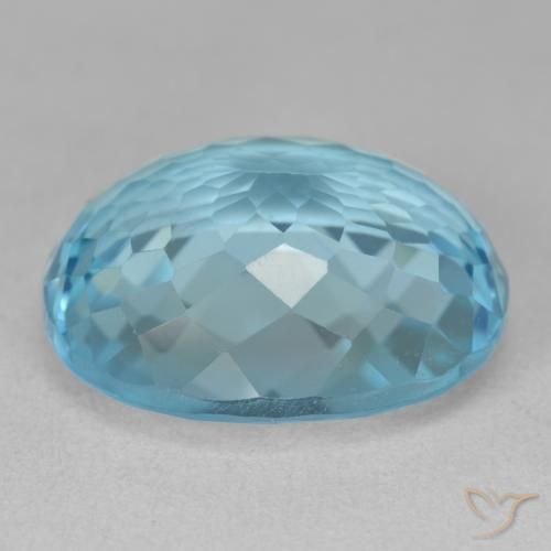 9,17 ctw natürlicher Swiss Blue Topas, Oval, VVS-VS