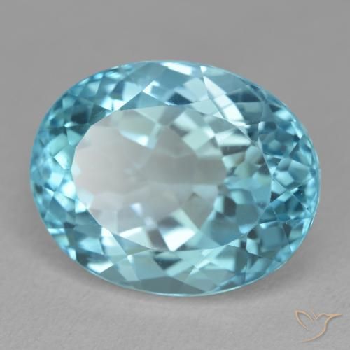 9,17 ctw natürlicher Swiss Blue Topas, Oval, VVS-VS