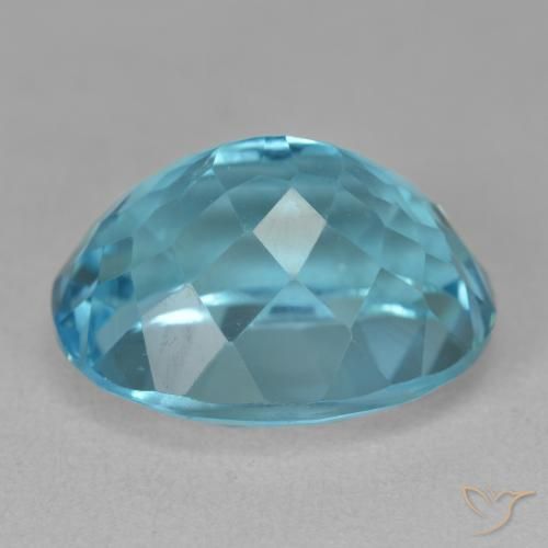 9,17 ctw natürlicher Swiss Blue Topas, Oval, VVS-VS