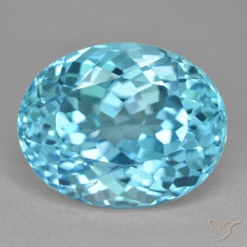 23.52ct Natürlicher Swiss Blue Topas, Oval, VVS