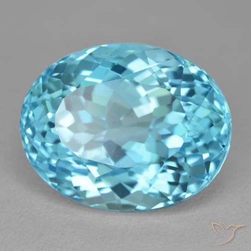9,17 ctw natürlicher Swiss Blue Topas, Oval, VVS