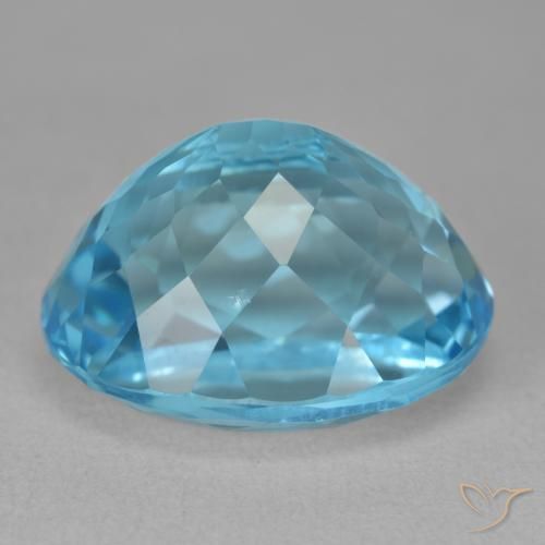 9,17 ctw natürlicher Swiss Blue Topas, Oval, VVS