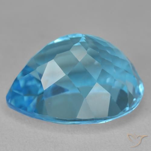 9,17 ctw natürlicher Swiss Blue Topas, Birnenform, VVS