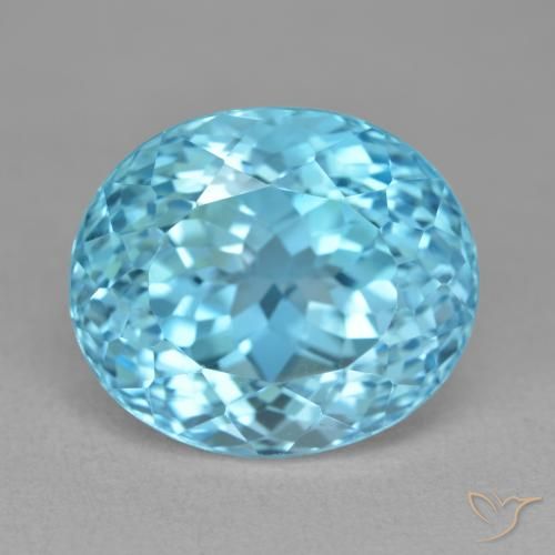 21.10ct Natürlicher Swiss Blue Topas, Oval, VVS