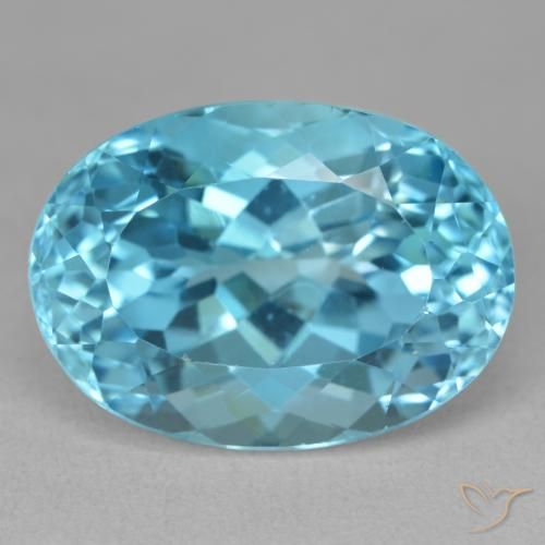 23.61ct Natürlicher Swiss Blue Topas, Oval, VVS