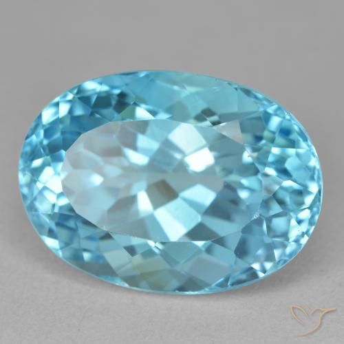 9,17 ctw natürlicher Swiss Blue Topas, Oval, VVS