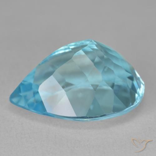 9,17 ctw natürlicher Swiss Blue Topas, Birnenform, VVS-VS