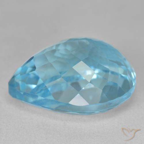 9,17 ctw natürlicher Swiss Blue Topas, Birnenform, VVS-VS