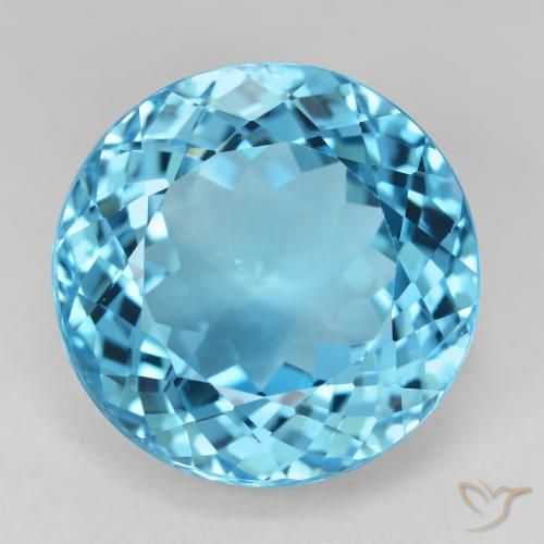 27.45ct Natürlicher Swiss Blue Topas, Runden, VVS-VS