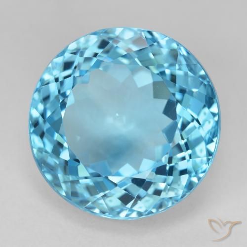 9,17 ctw natürlicher Swiss Blue Topas, Runden, VVS-VS