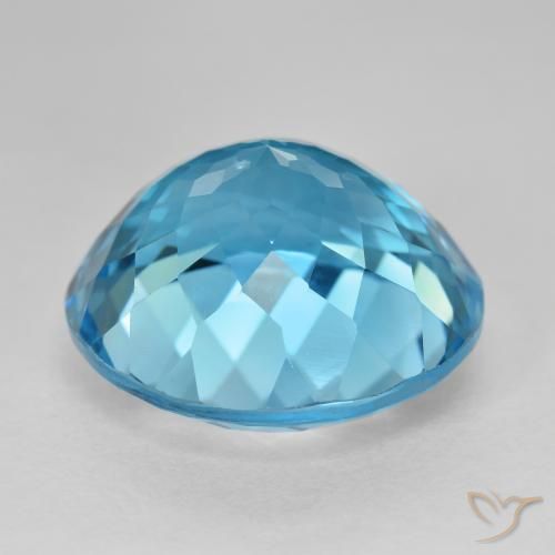 9,17 ctw natürlicher Swiss Blue Topas, Runden, VVS-VS