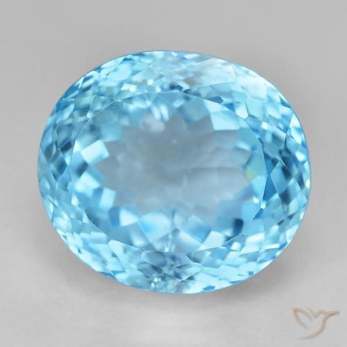 9,17 ctw natürlicher Swiss Blue Topas, Oval, VVS-VS