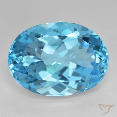27.52ct Natürlicher Swiss Blue Topas, Oval, VVS-VS