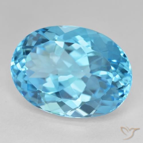 9,17 ctw natürlicher Swiss Blue Topas, Oval, VVS-VS
