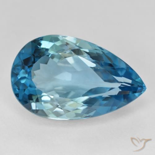 9,17 ctw natürlicher Swiss Blue Topas, Birnenform, VVS-VS