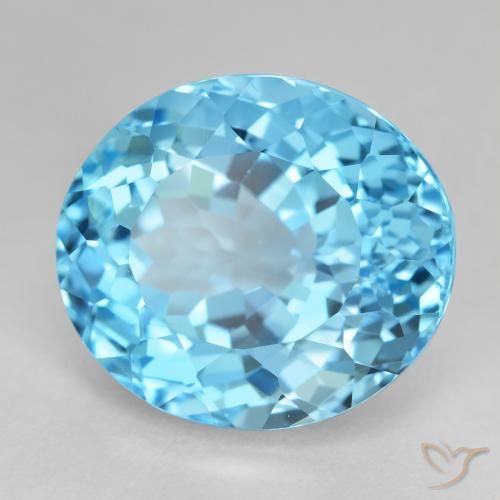 9,17 ctw natürlicher Swiss Blue Topas, Oval, VVS-VS