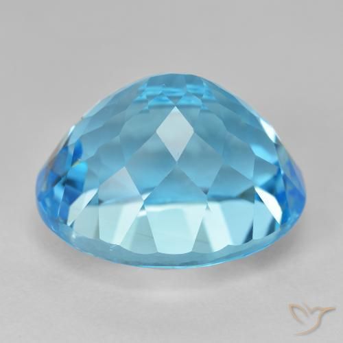 9,17 ctw natürlicher Swiss Blue Topas, Oval, VVS-VS
