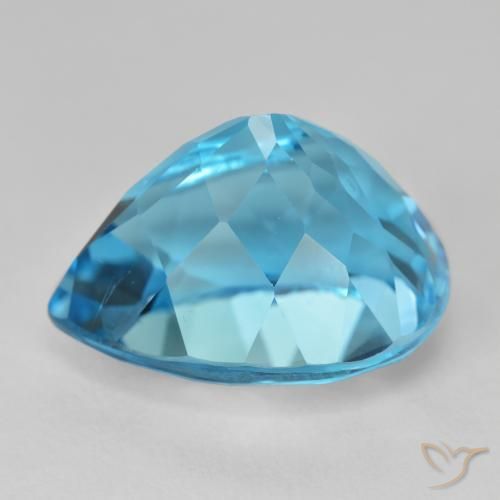 9,17 ctw natürlicher Swiss Blue Topas, Birnenform, VVS-VS