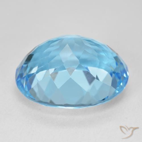 9,17 ctw natürlicher Swiss Blue Topas, Oval, VVS-VS