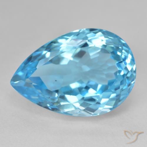 27.17ct Natürlicher Swiss Blue Topas, Birnenform, VS
