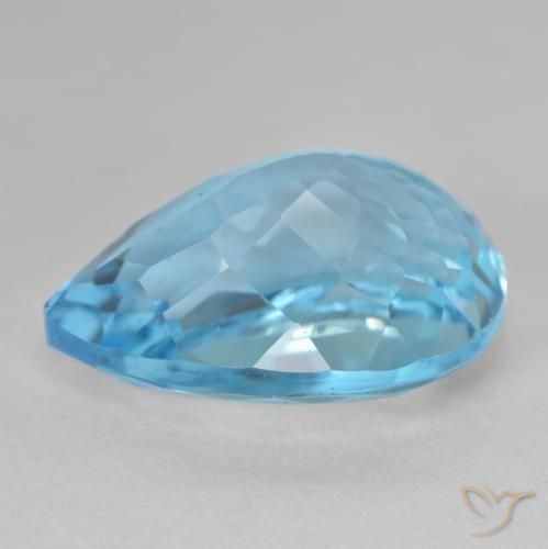 9,17 ctw natürlicher Swiss Blue Topas, Birnenform, VS