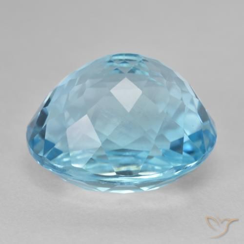 9,17 ctw natürlicher Hellgrünliches Blau Topas, Oval, VS