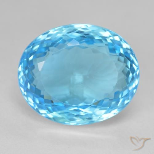 27.63ct Natürlicher Swiss Blue Topas, Oval, VVS-VS