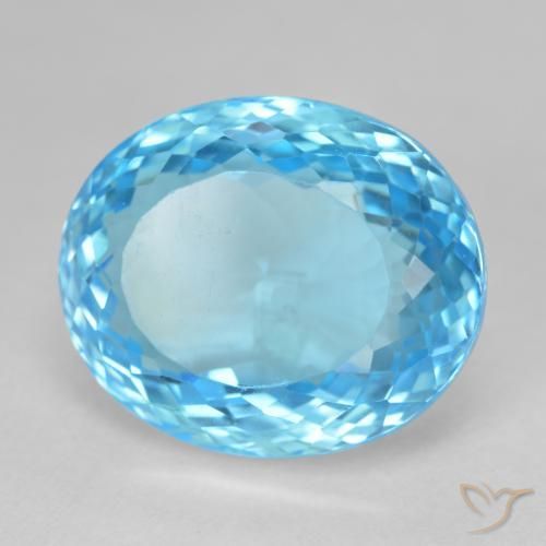 9,17 ctw natürlicher Swiss Blue Topas, Oval, VVS-VS